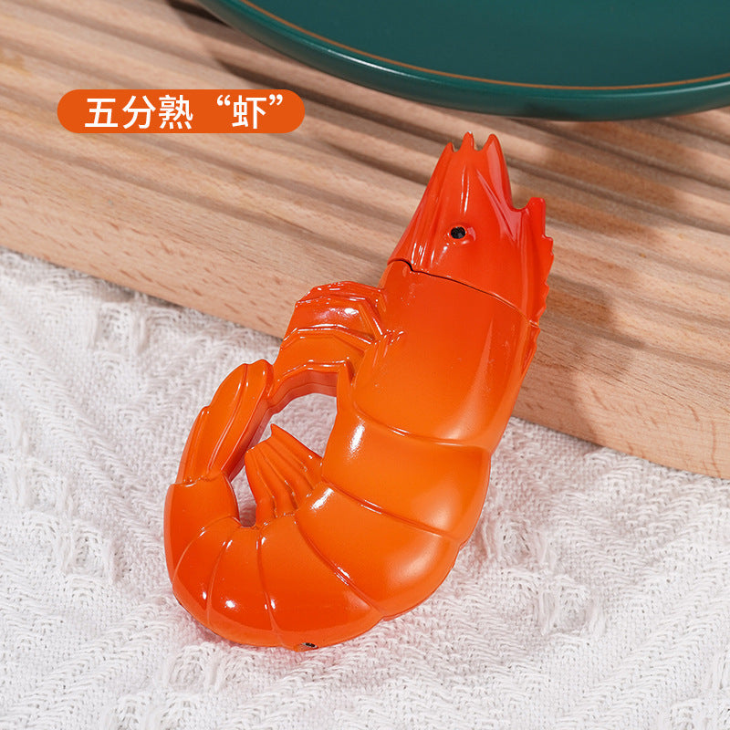 Personalized crayfish windproof inflatable lighter creative Internet celebrity prawn straight cigarette lighter