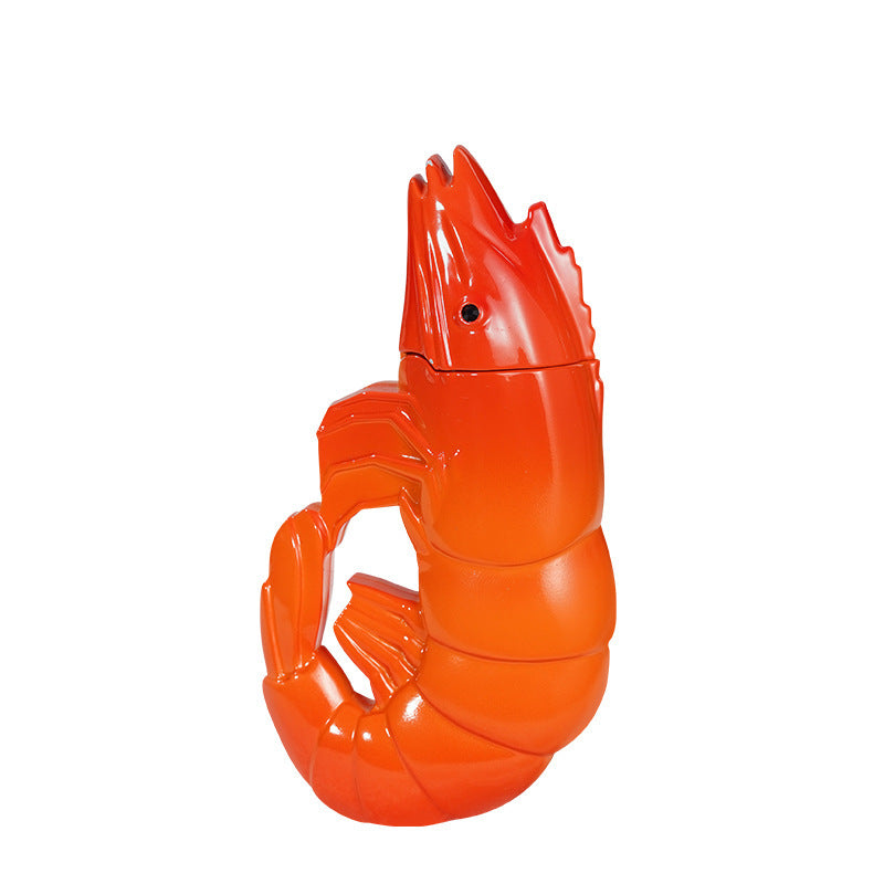 Personalized crayfish windproof inflatable lighter creative Internet celebrity prawn straight cigarette lighter